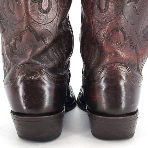 Lucchese 1883 Exotic Caiman Crocodile Inlay Cowboy Boots Mens 10D Brown Western - Picture 7 of 15